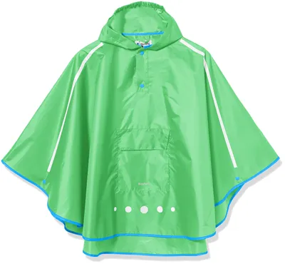 Produktbild von Faltbare Regenponcho für Kinder - Uni Regenjacke (Grün 29)
