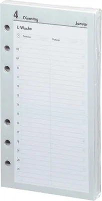 Produktbild von BSB Kalendarium 2026 Timer A6 16,8x9,5cm 1Tag/1Seite (02-0059)