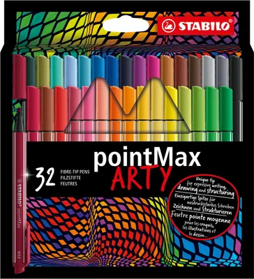 Produktbild von STABILO Fasermaler pointMax ARTY 32er Karton-Etui