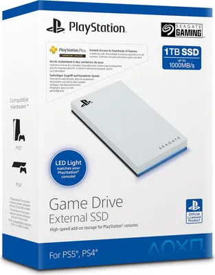 Produktbild von Seagate Game Drive for PS 1TB SSD, Farbe:Weiß