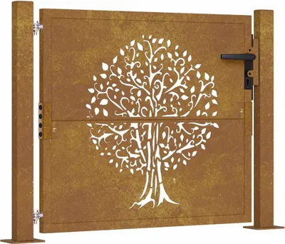 Immagine prodotto di Cancello Vidaxl 105x80 cm Baumdesign in acciaio corten