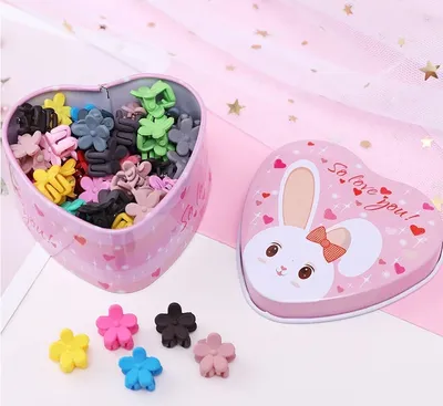 Produktbild von Niedliche Haarklammern mit Box - Blümchen für Kinder KP7470
