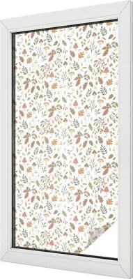 Produktbild von Buntglas Fensterfolie – 100x100 cm – Stained-Glass Design – blickdichte dekorative Sichtschutzfolie – selbstklebend, UV-Schutz – Herbstmuster