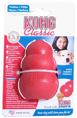 Productafbeelding van Hondenspeelgoed rubber medium rood Kong