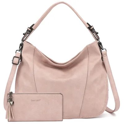 Produktbild von Handtasche 2-Tlg Damen Shopper - Set Vegan Handtasche Schultertasche, Mit abnehmbarem Schultergurt für Einkauf Büro Reise Schule