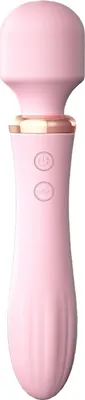Produktbild von Doppelkopf-Massagegerät für Frauen mit 10 Vibrationsfrequenzen, USB-aufladbar, pink