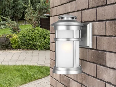 Produktbild von Außenleuchte im Landhausstil, Laternen für draußen wetterfest Silber, Höhe 33cm