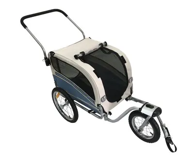 Produktbild von Hundefahrradanhänger Starline Original M – Anhänger/Jogger – Blau – Mit Joggerfunktion – Faltbar – 2 in 1 Hundeanhänger & Hundebuggy – Fahrradanhänger