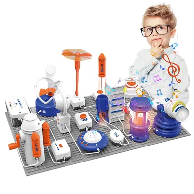 Immagine prodotto di Set didattico da 66 pezzi | Kit di circuiti elettrici | Oltre 150 esperimenti STEM | Comandi vocali con IA | Per bambini dai 6 anni in su