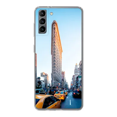 Produktbild von MuchoWow® Handyhülle Schutzhülle Hülle für Samsung Galaxy S21 Plus Starker Verkehr rund um das Flatiron Building Silikon Softcase Handy Hülle - Handy-Tasche
