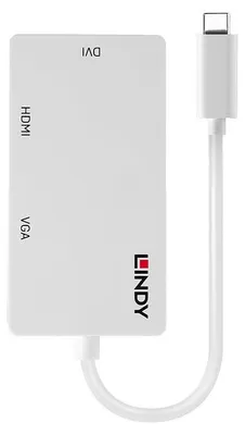 Image de Lindy 43273 LINDY Adaptateur USB 3.1 Type C vers 3 écrans HDMI, DVI, VGA