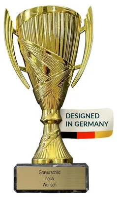 Image de Trophée personnalisé avec gravure dorée - 15,5 cm - Cadeau pour enfants