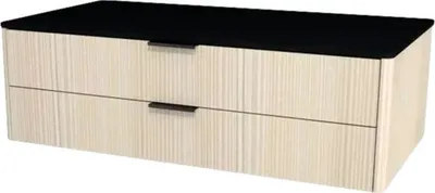 Obrázok produktu pre Kúpeľňová skrinka pod umývadlo Devo Lotos krémovo biela/čierna 100 x 31 x 53 cm LF-SUW2S100x31-F98