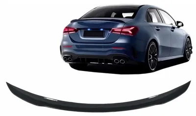 Produktbild von Kofferraumspoiler für Mercedes A-Klasse Limousine V177 2018+ A45 Look Glänzend schwarz.