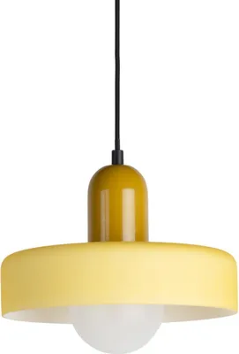 Produktbild von Leitmotiv - Hängeleuchte Opaco Grato - Gelb - 25x25x23cm Hängelampe - Esstischlampe - Wohnzimmerlampe - Schlafzimmerlampe - Wohnzimmer