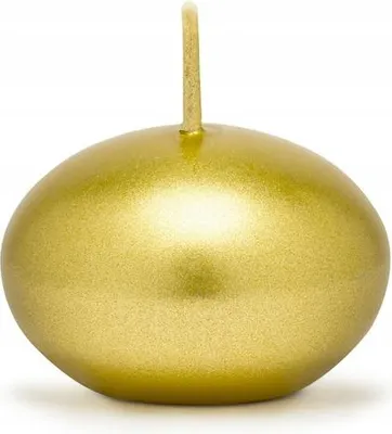 Obrázok produktu pre Schwimmkerze, metalická, zlatá, 4cm, 1 Stk.
