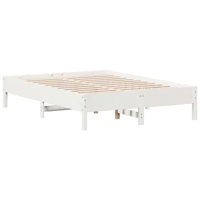 Produktbild von Massivholzbett ohne Matratze Weiß 140x190 cm Kiefernholz