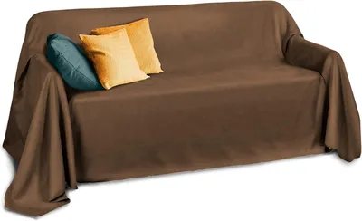 Productafbeelding van Deken bankdeken banksprei plaid in suède-look overtrek sofa