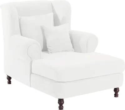 Produktbild von XXL Sessel Karley Bezug Veloursstoff Buche nussbaum dunkel / creme 22152