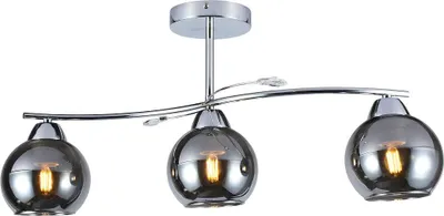 Produktbild von Deckenleuchte aus Rauchchrom mit drei Glasschirmen Connor 3xE27 Milagro