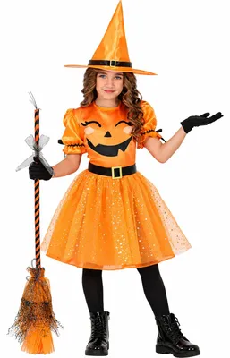 Produktbild von Halloween Kinderkostüm "Kürbis Hexe" | 3-tlg. Größe: 10-12 Jahre