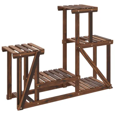 Image de Support à fleurs 90x25x73,5 cm bois massif de sapin