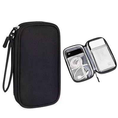 Produktbild von Elektronik Organizer Tasche Kabeltasche für Kabel Zubehör Reisetasche Schwarz