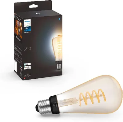 Obrázek produktu pro Philips ST72 Edison – chytrá žárovka s paticí E27, Chytrá žárovka, Bluetooth/Zigbee, Průhledná, LED, E27, ST72