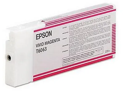 Obrázek produktu pro Epson Inkoustová Vivid Magenta T606300 220 ml, Jasná magenta, Inkoust na pigmentové bázi, 220 ml, 1 kusů