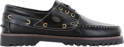 Produktbild von Dockers by Gerli - 3-Eye Classic - Herren Mokassin Schuhe Bootsschuh Leder Schwarz 24DC001-180100 , Größe: EU 44 UK 10