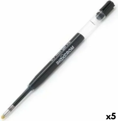 Image de Recharge pour stylo à bille Inoxcrom Roller Gel Noir 0,7 mm (5 pièces)