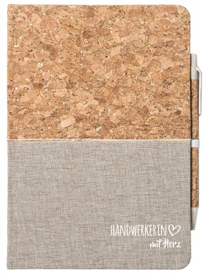 Produktbild von Huuraa Notizbuch A5 Handwerkerin mit Herz 80 Blatt inkl. Kugelschreiber Tagebuch Geschenkidee