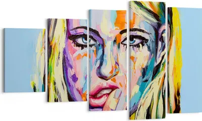 Produktbild von Bild auf Leinwand - Leinwandbild - Öl Malerei Porträt Frau - 100x60cm - Wand Bild - Wanddeko - Leinwanddruck - Bilder - Kunstdruck - Wanddekoration - Leinwand bilder - Wandkunst - EG100x60-2904