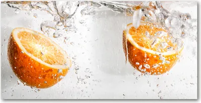 Produktbild von Tulup® Leinwandbild -100x50 cm - Wandkunst - Drucke auf Leinwand - Leinwanddruck  - Essen & Getränke - Orange - Orangen Wasser