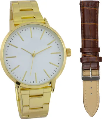 Produktbild von Herrenarmbanduhr mit Metallarmband und Wechselarmband