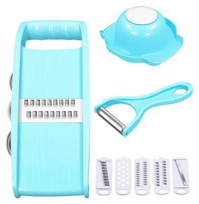 Imagen del producto de Juego de cortadores de verduras - 8 piezas - Manual, con protección para los dedos