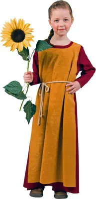 Produktbild von Mädchen Wikinger Kostüm Karnevalskostüm Gr.116/128 braun-rot Neu