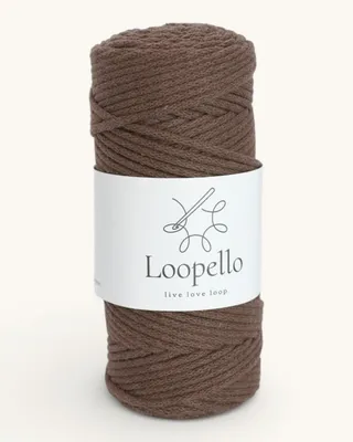 Immagine prodotto di Spago di cotone Loopello, diametro 3 mm, 100 metri – Marrone scuro