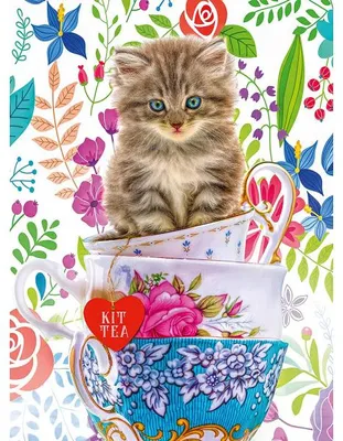 Image de Puzzle chaton dans une tasse 500 pièces - ravensburger - 150373