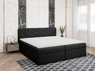 Produktbild von FEDVE Boxspringbett Schlafzimmerbett PEKIN mit 2 Bettkästen, Doppelbett mit Bonell-Matratze und Topper 160x200