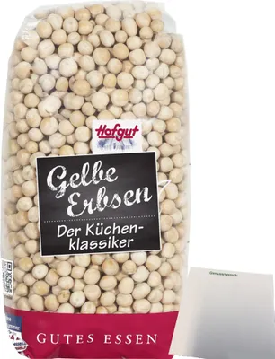 Produktbild von Hofgut Gelbe Erbsen (500g Beutel) + usy Block