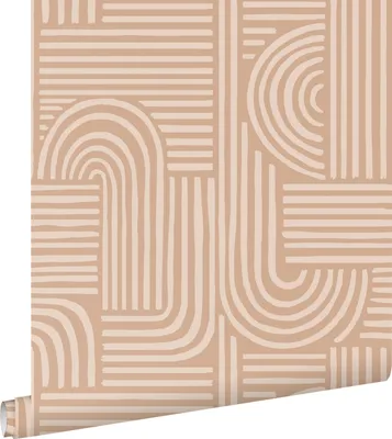 Immagine prodotto di ESTAhome carta da parati 3D grafico terracotta chiara 53 cm x 10.05 m