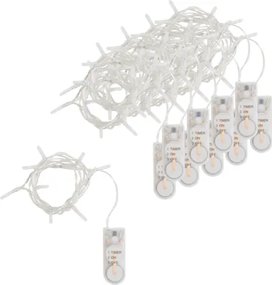 Produktbild von VBS XXL Mini-LED-Lichterketten mit Timer, 10 Stück, mit Knopfzellen 10 LEDs