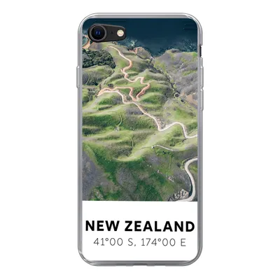 Produktbild von MuchoWow® Handyhülle Schutzhülle Hülle für iPhone SE 2022 Neuseeland - Wasser - Grün - Strand Silikon Softcase Handy Hülle - Schutzhülle