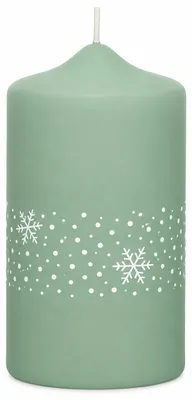 Produktbild von Adventskerzen Nevis in Samtlook Salbei 15 x 7 cm, 4er Set