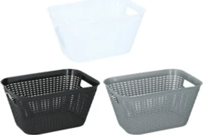 Image de Panier de rangement 29x20x15 cm assorti gris ou noir | 4 pièces
