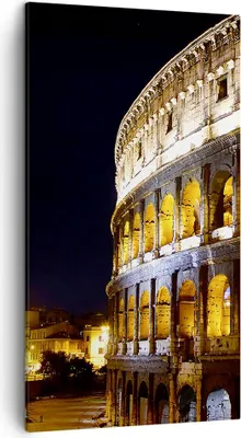 Produktbild von Bild auf Leinwand - Leinwandbild - Coloseum Rom Architektur - 45x80cm - Wand Bild - Wanddeko - Leinwanddruck - Bilder - Kunstdruck - Wanddekoration - Leinwand bilder - Wandkunst - PA45x80-1334