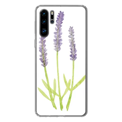 Produktbild von MuchoWow® Handyhülle Schutzhülle Hülle für Huawei P30 Pro Lavendel - Aquarell - Pflanzen Silikon Softcase Handy Hülle - Schutzdeckel