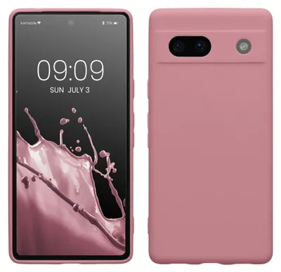 Produktbild von kwmobile Handyhülle für Google Pixel 7a Hülle - weiches Handy Silikon Case - Schutzhülle Cover - Altrosa