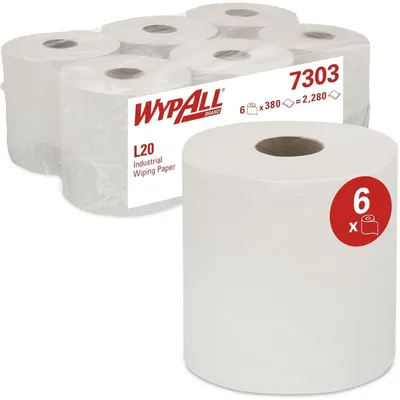 Obrázek produktu pro Wypall - Poetsrol 7303 L20 2 -LGS 144m 380vel Wit | balení 6 rolí